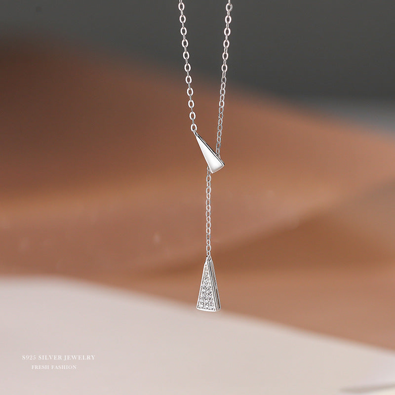 silver 925 necklace korean design triangle special design!