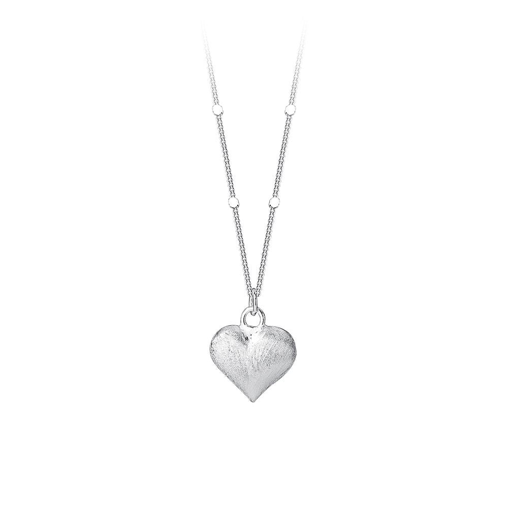 silver 925 necklace korean design Asymmetric heart design!