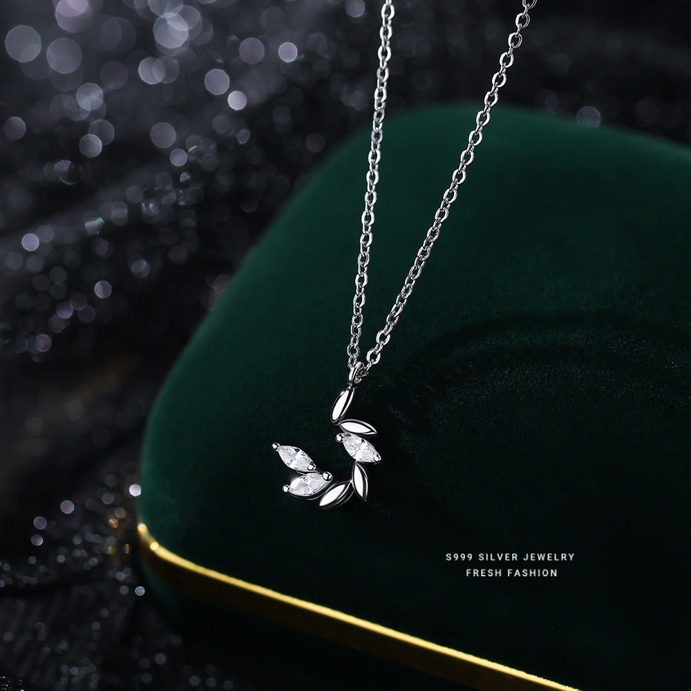 silver 999 necklace korean design Irregular simple design!