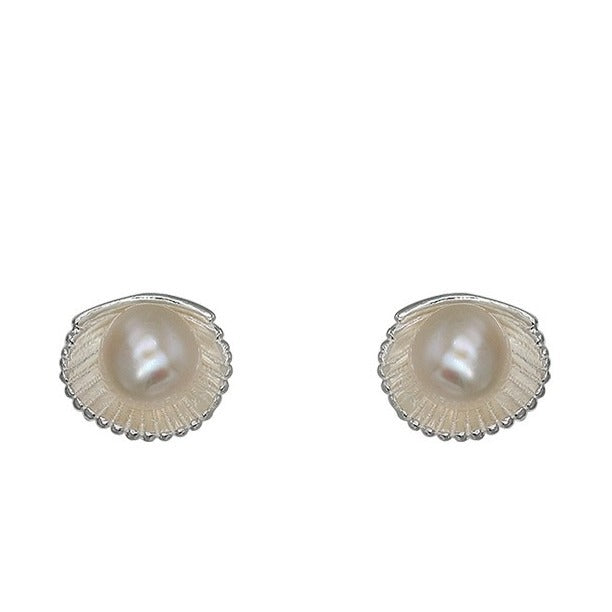 silver 925 Original natural fresh water pearl earrings korean design DQ11423E syn