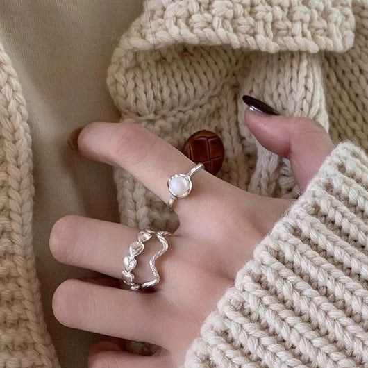 silver 925 Original natural fresh water pearl ring korean design DQ8708R syn
