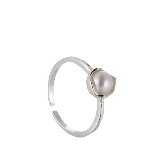 silver 925 Original natural fresh water pearl ring korean design DQ8708R syn