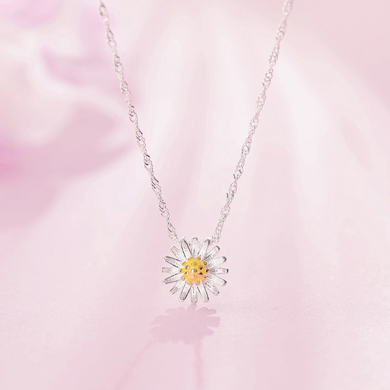 925 sterling silver daisy jewelry set ~ necklace, bracelet, ring, earrings ~