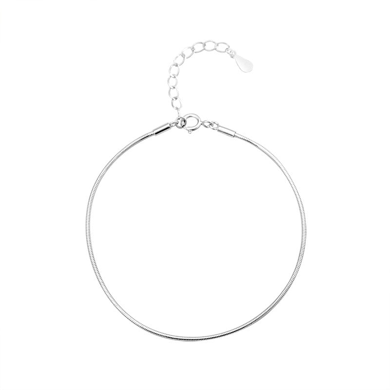 silver 925 bracelet korean design Plain ring simple design all-match!