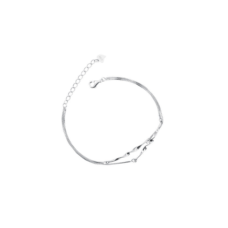 silver 925 bracelet korean design Double layer bracelet simple design!