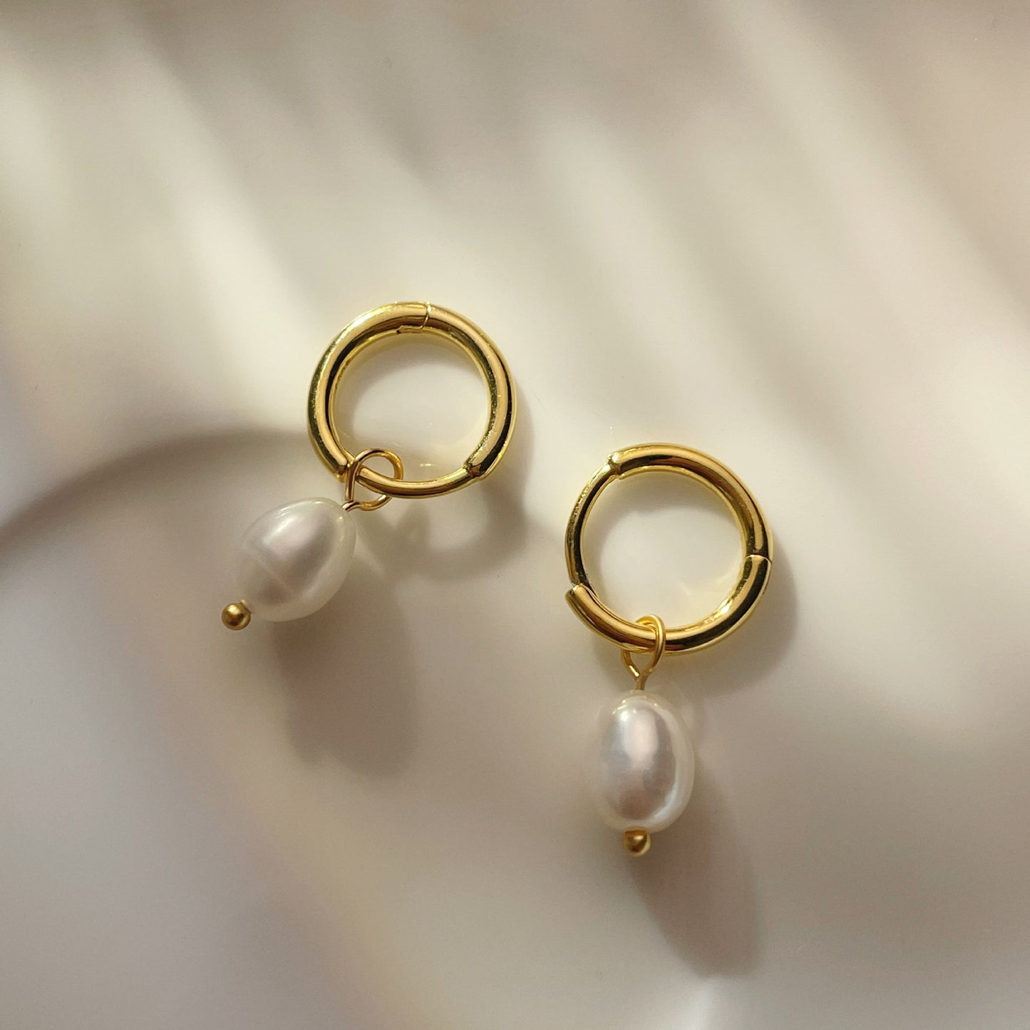 silver 925 Original natural fresh water pearl earrings korean design SE2201 syn