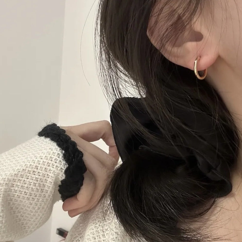 silver 925 Original natural fresh water pearl earrings korean design SE2201 syn