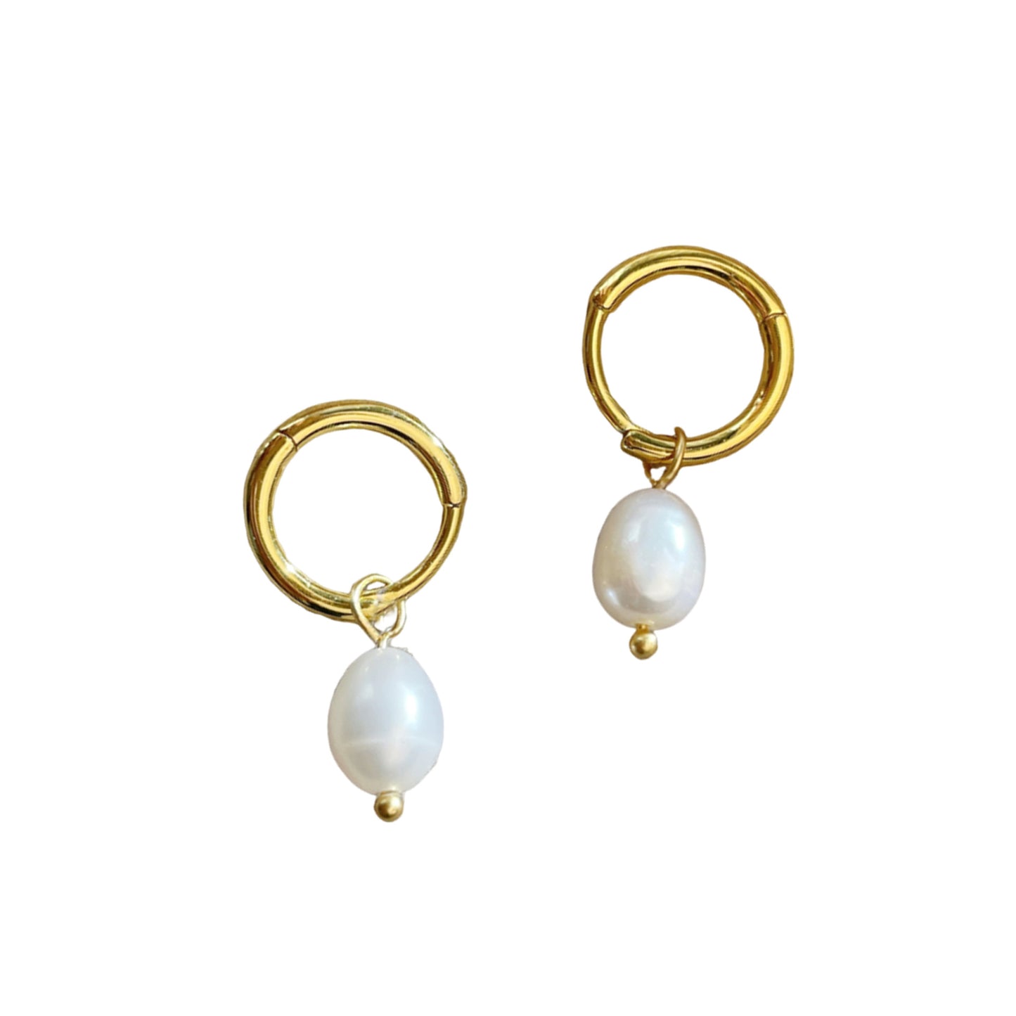 silver 925 Original natural fresh water pearl earrings korean design SE2201 syn