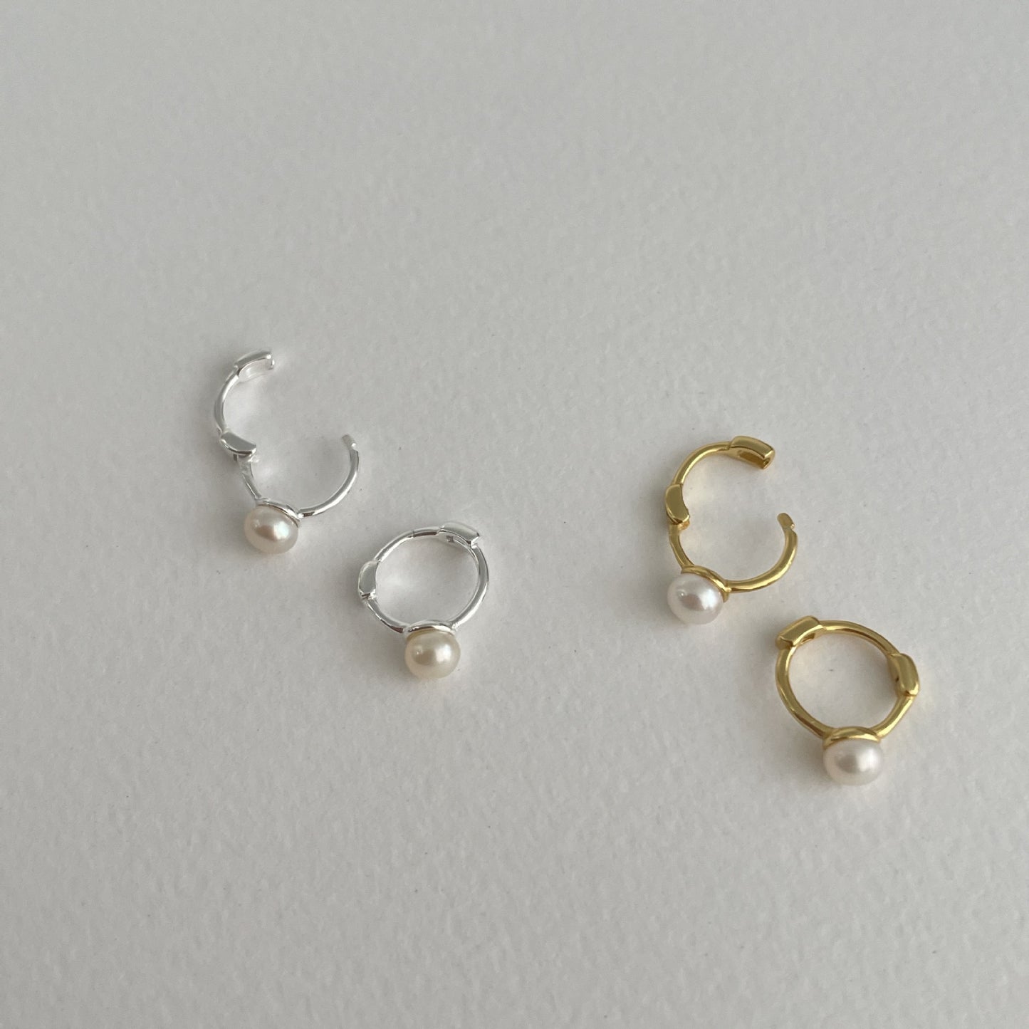 silver 925 Original natural fresh water pearl earrings korean design SE2358 syn