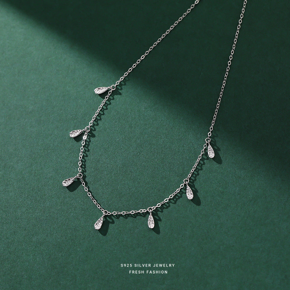 silver 925 necklace korean design small waterdrop design!