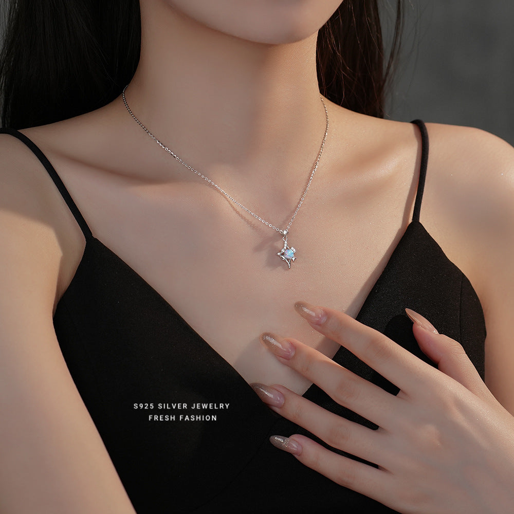 925 Sterling Silver Polaris Jewelry Set ~ Necklace Earrings ~