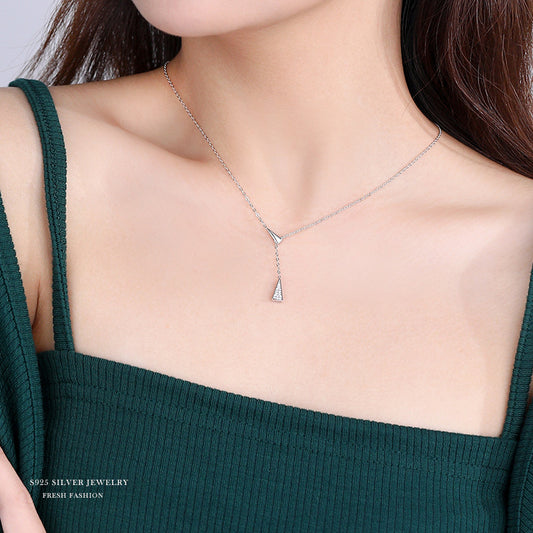 silver 925 necklace korean design triangle special design!