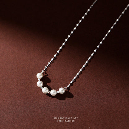 silver925 necklace korean design shell pearl!
