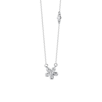 silver925 necklace korean design flower with zircon!