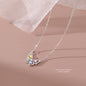 silver 925 necklace korean design Colorful zirconium butterfly design!