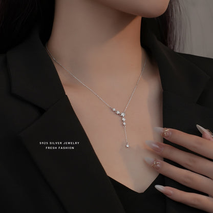 silver 925 necklace korean design stars design!