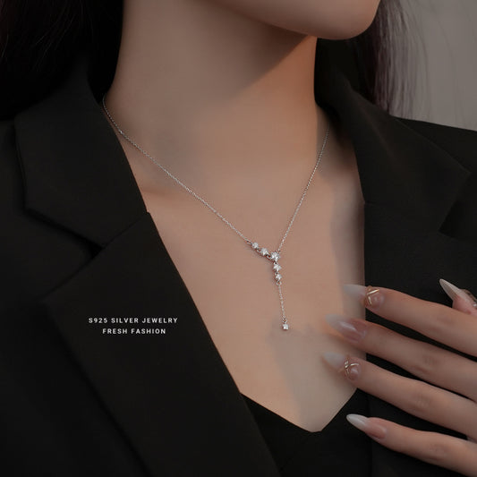 silver 925 necklace korean design stars design!
