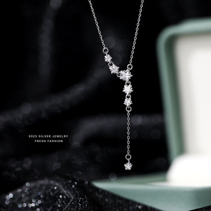 silver 925 necklace korean design stars design!