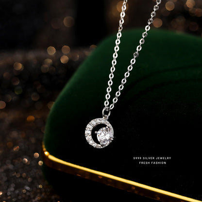 silver999 necklace korean design classical zircon design!