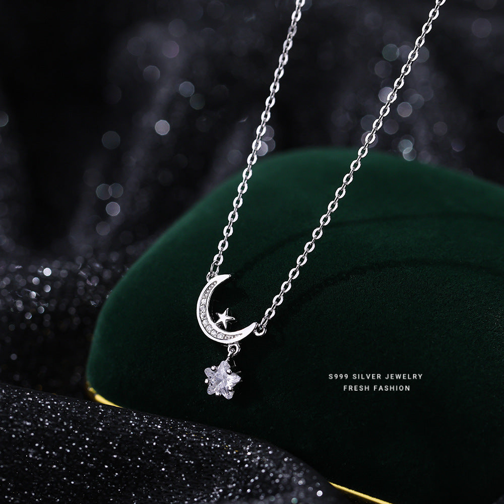 Silver 999 moon and star set with necklace and bracelet!