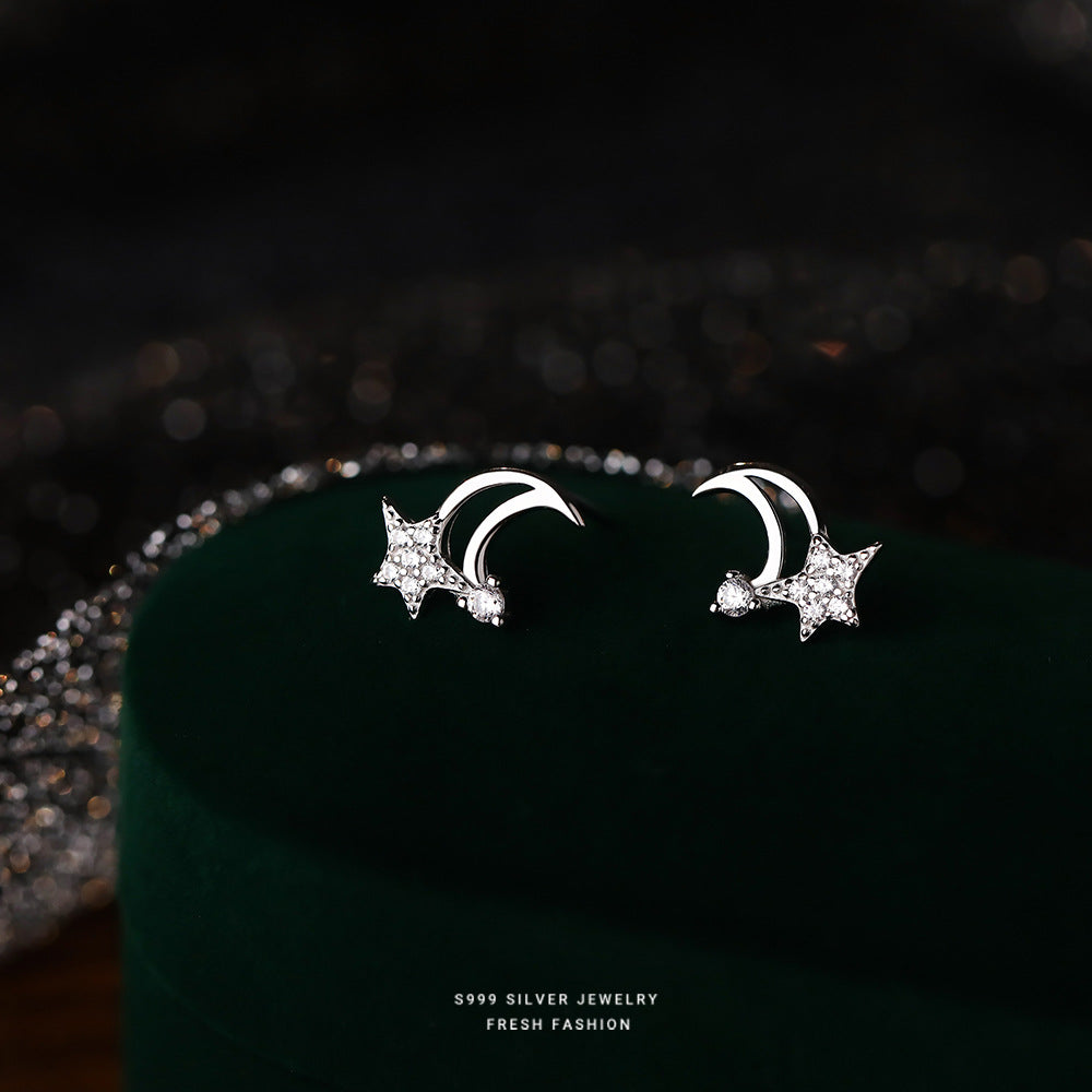 Silver 999 moon and star set with necklace and bracelet!