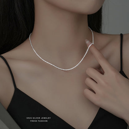 Silver925 necklace korean design water shining design!