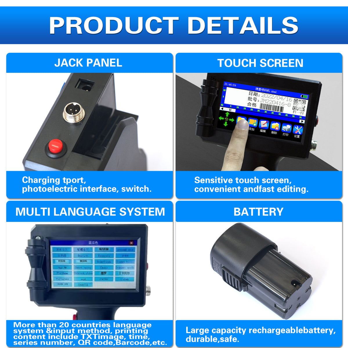 Manual portable Inkjet Printer