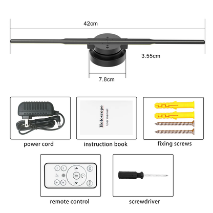 3D Holographic Projection Display Fan (1 blade)