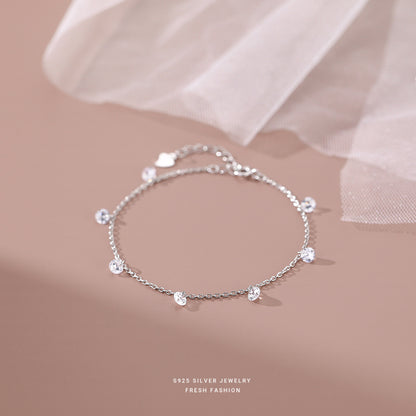 silver 925 bracelet korean design simple zircon design!