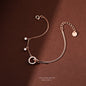 silver 925 bracelet korean design Double ring simple design！silver color and rose gold color