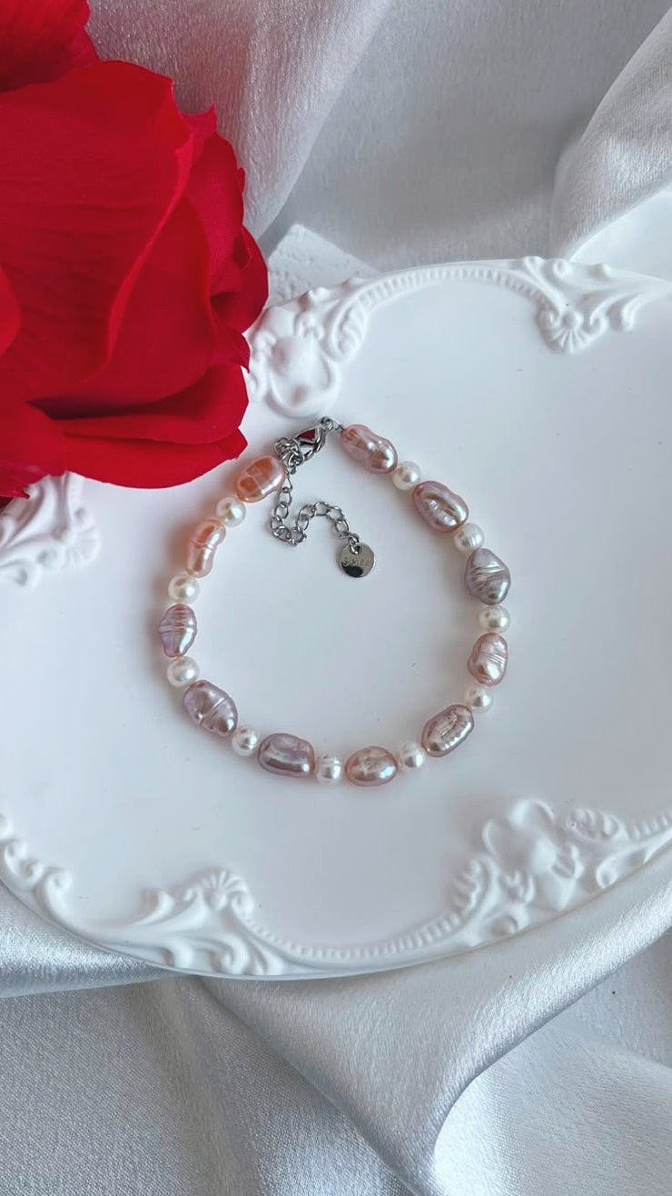 Fresh water pearl bracelet 4-5mm & 7-8mm
