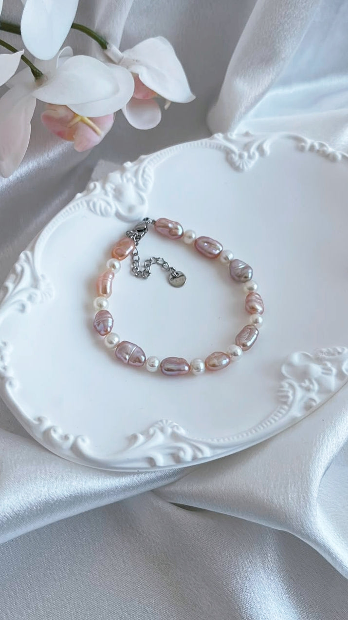 Fresh water pearl bracelet 4-5mm & 7-8mm