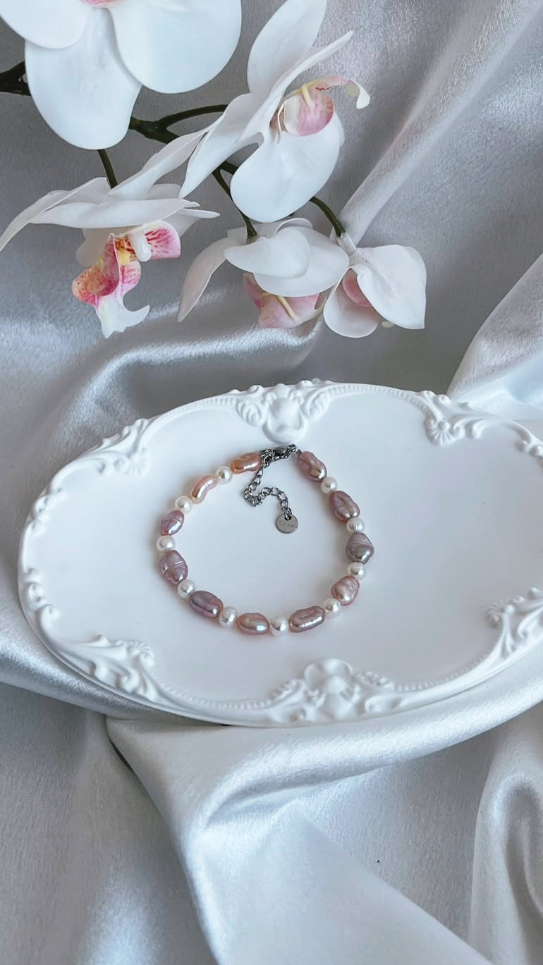 Fresh water pearl bracelet 4-5mm & 7-8mm