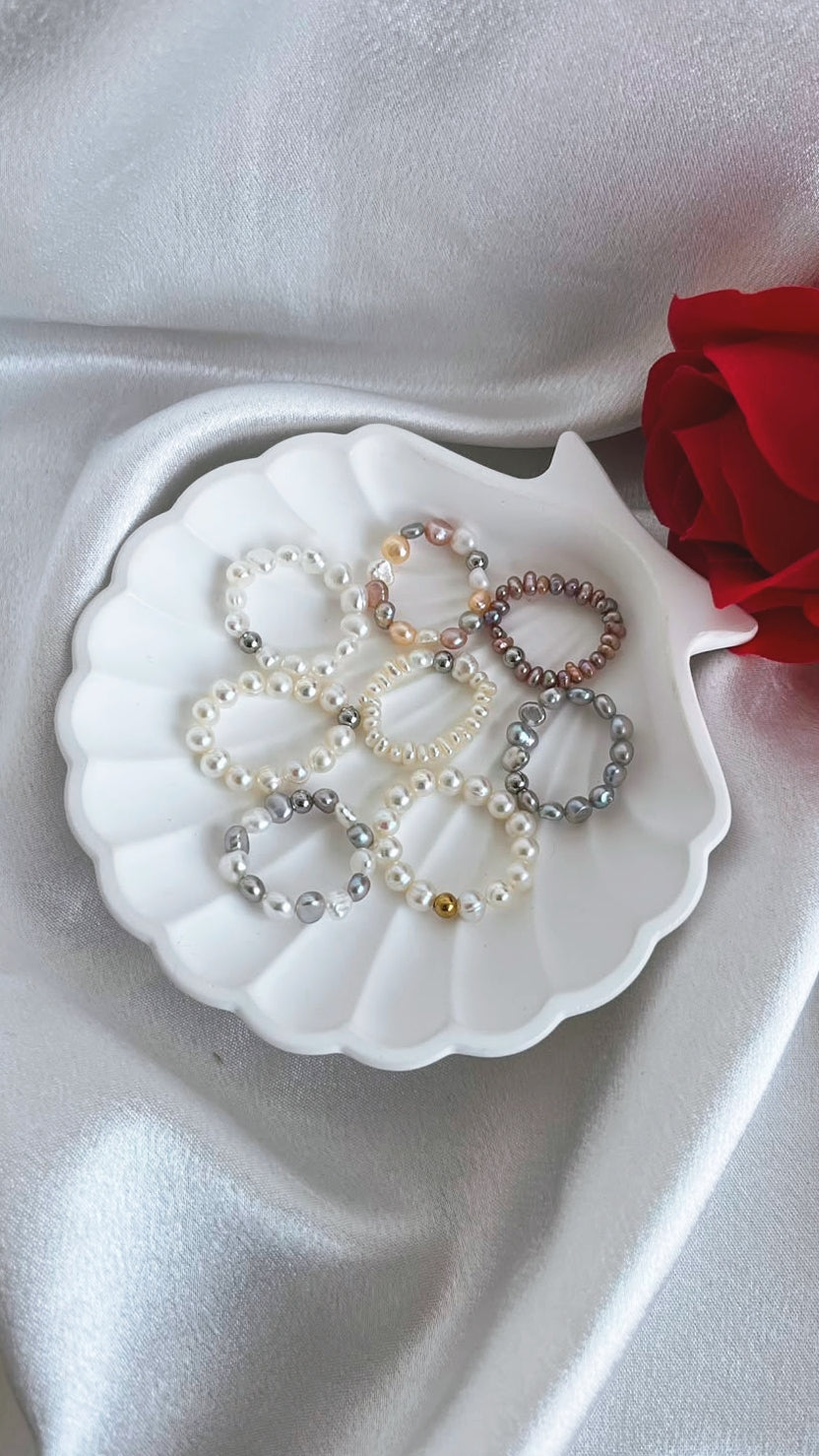 fresh water pearl ring 3-5mm