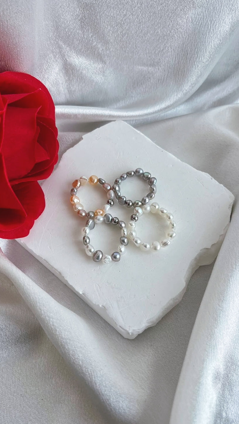 fresh water pearl ring 3-5mm