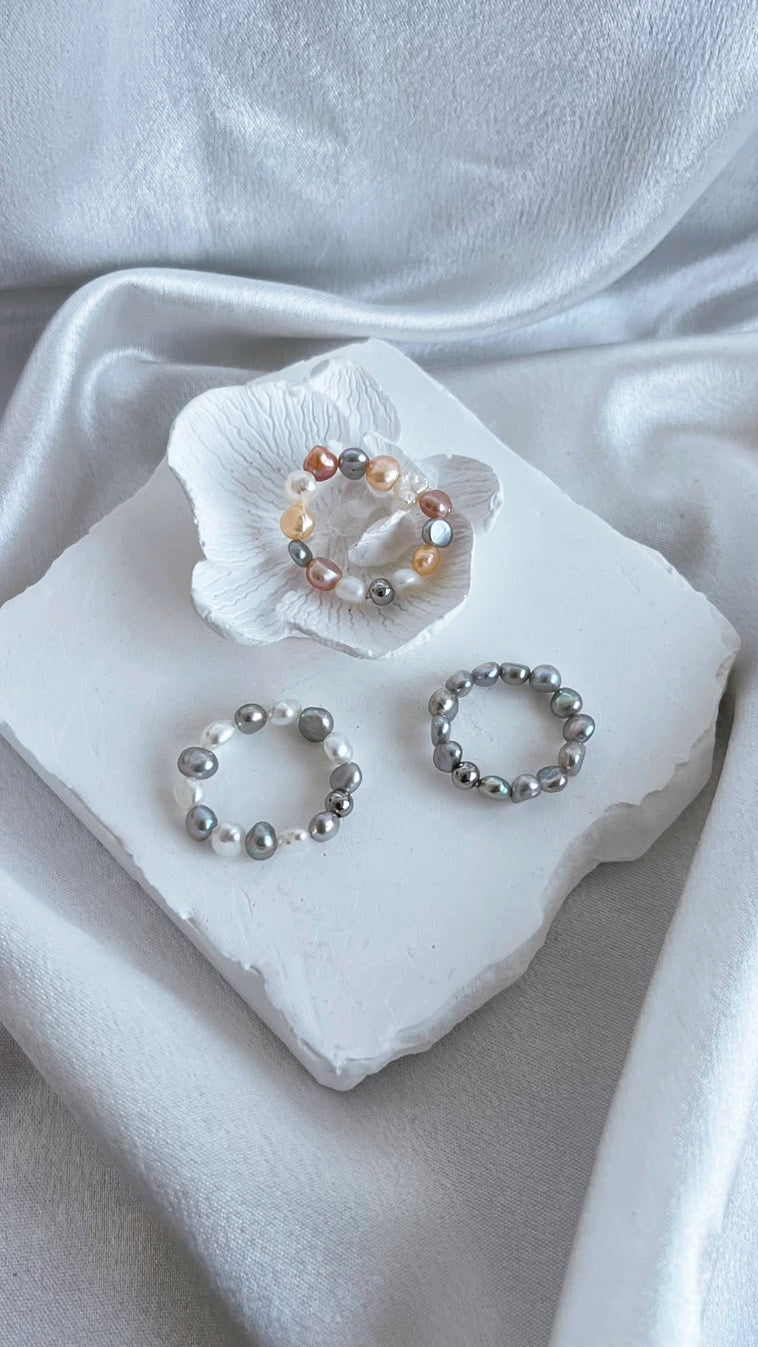 fresh water pearl ring 3-5mm