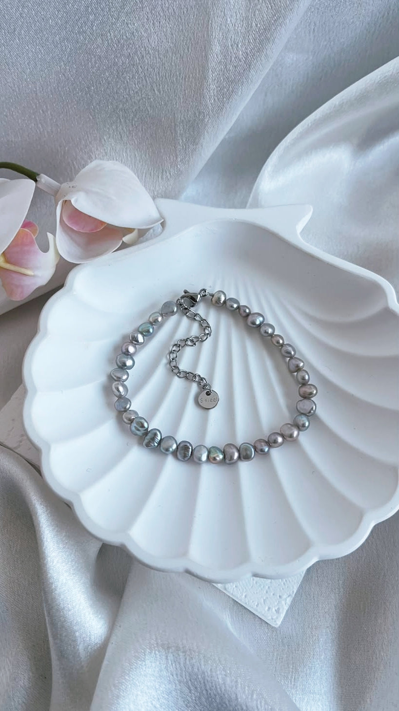 Fresh Water Gray Pearl Bracelet 5mm