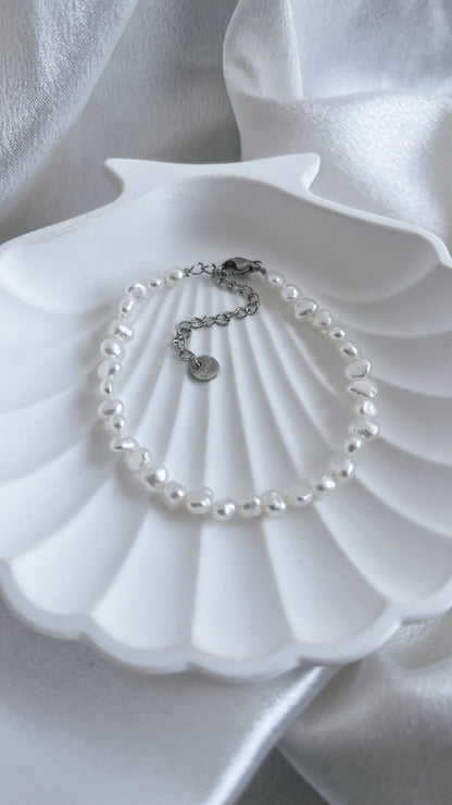 Fresh water Pearl Bracelet 5mm White pearl