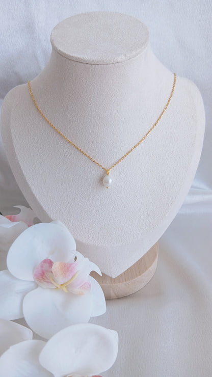 Silver Pendant with 6mm Pearl