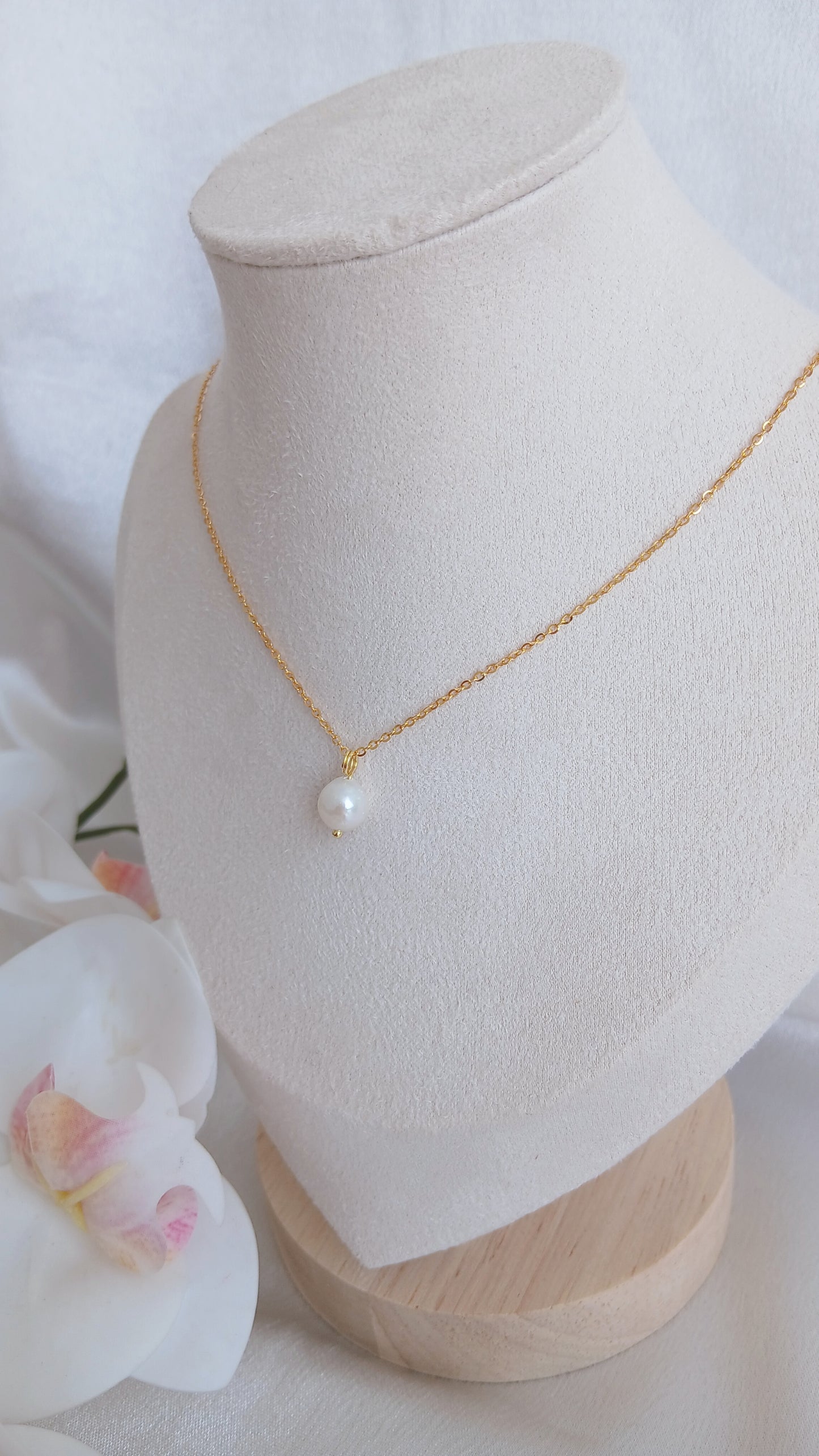 Silver Pendant with 6mm Pearl
