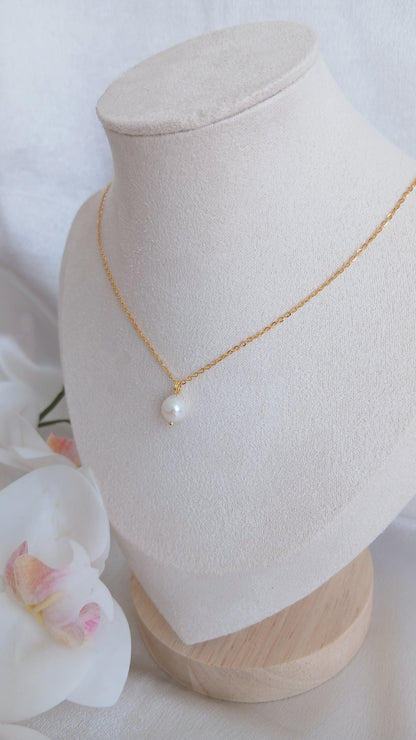 Silver Pendant with 6mm Pearl