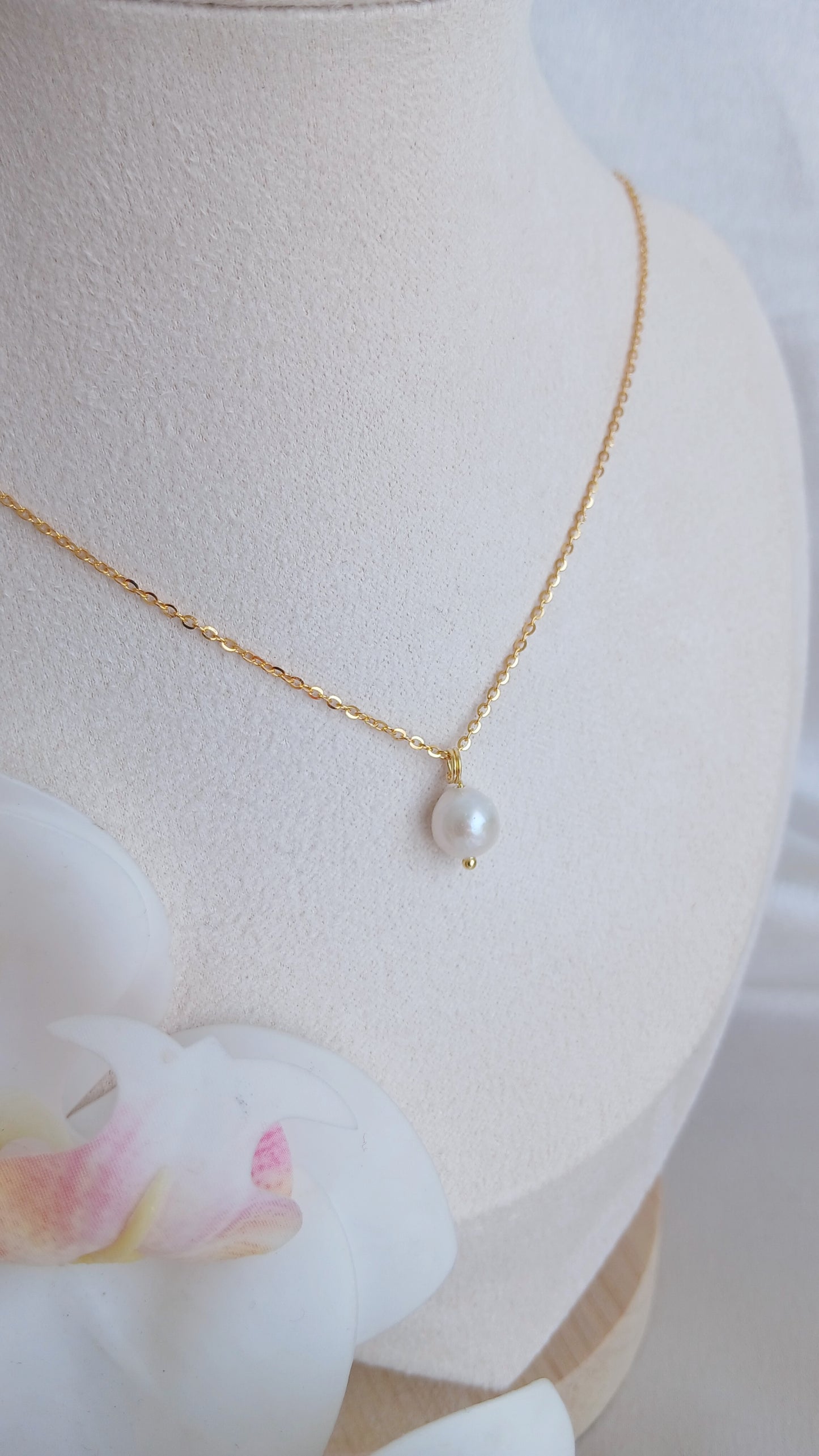 Silver Pendant with 6mm Pearl