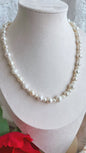 Fresh water Pearl Necklace and bracelet set 4-8mm pearls