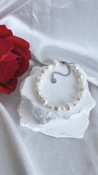 Fresh water Pearl Necklace and bracelet set 4-8mm pearls