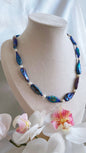 Fresh water Pearl Necklace Peacock Colour