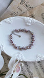 Fresh water Pearl Bracelet 6-7mm taro purple Colour