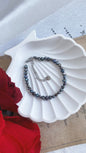 Fresh water Pearl Bracelet 3-4mm Peacock Colour