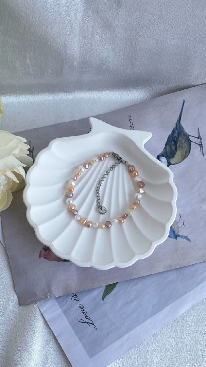 Fresh water Pearl Bracelet Candy colours 3-4mm