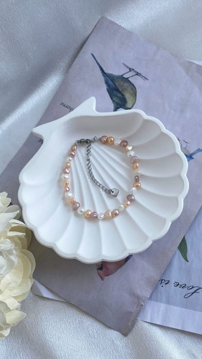 Fresh water Pearl Bracelet Candy colours 3-4mm