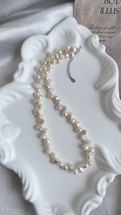 Fresh water pearls Necklace, Bracelet, and Earring set 6-7mm natural white colour